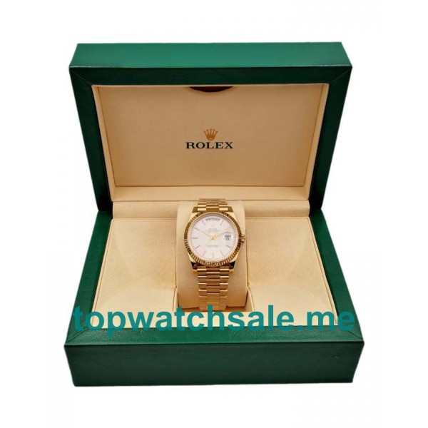 UK Best Quality Rolex Day-Date 228238 Replica Watches With Silver Dials Online