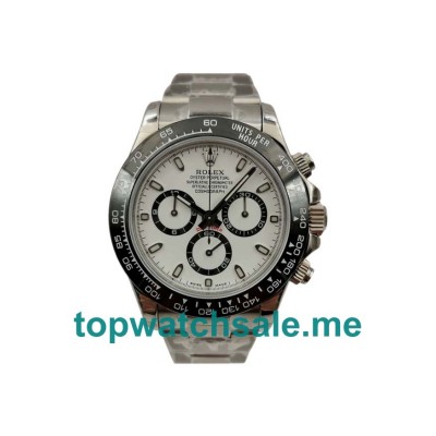 UK Swiss Made Rolex Daytona 116500 Replica Watches With White Dials Online