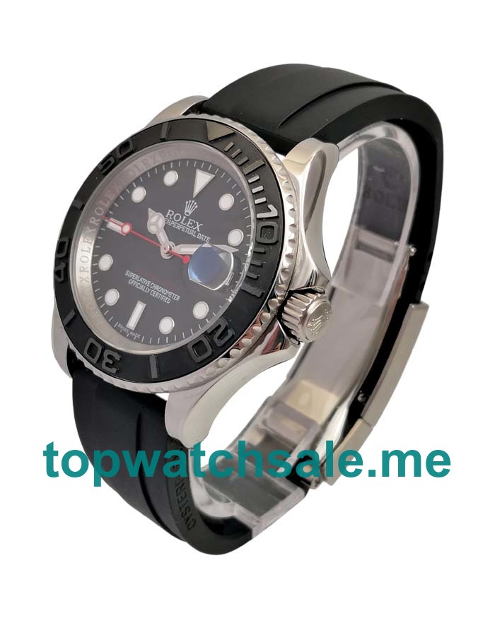 UK High Quality 40 MM Rolex Yacht-Master 116655 Black Dials Men Replica Watches