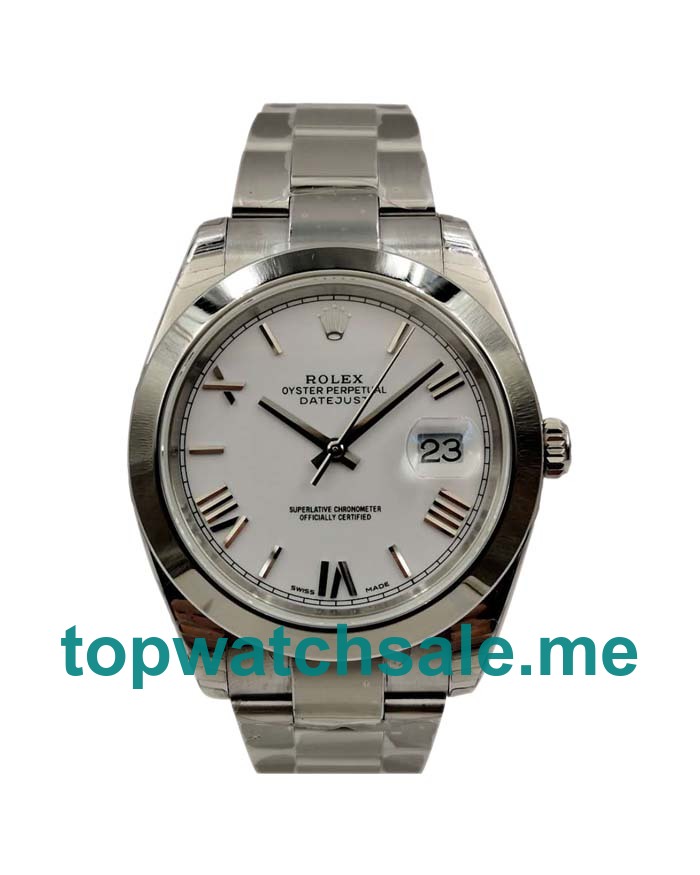 UK Top Quality Rolex Datejust 116200 Replica Watches With White Dials For Sale