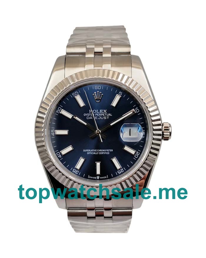 UK Swiss Made 41 MM Fake Rolex Datejust 126334 With Blue Dials For Men