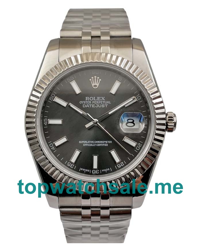 UK Swiss Movement Rolex Datejust 126334 Replica Watches With Anthracite Dials For Sale