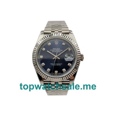 UK Best Quality 41 MM Rolex Datejust 126334 Fake Watches With Blue Dials Online