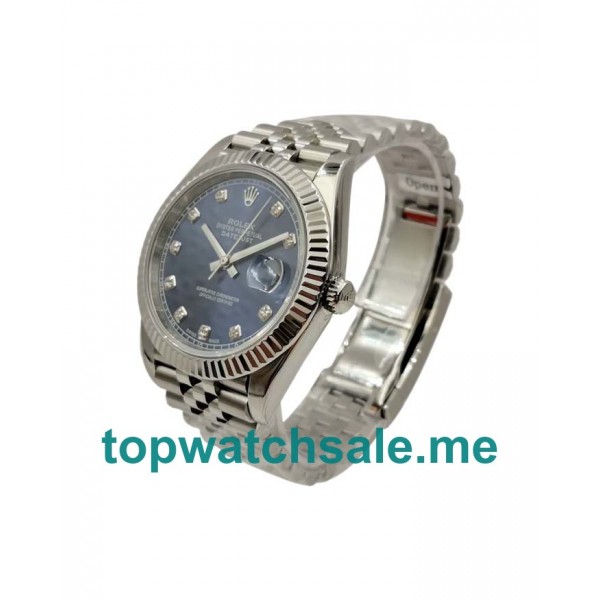 UK Best Quality 41 MM Rolex Datejust 126334 Fake Watches With Blue Dials Online
