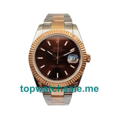 UK Top Quality 41 MM Rolex Datejust 126331 Fake Watches With Chocolate Dials For Sale