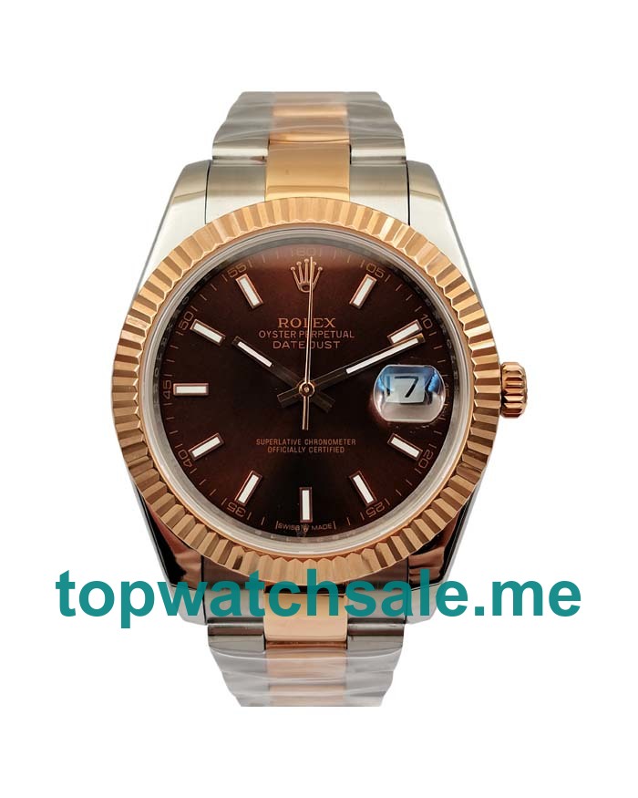 UK Top Quality 41 MM Rolex Datejust 126331 Fake Watches With Chocolate Dials For Sale