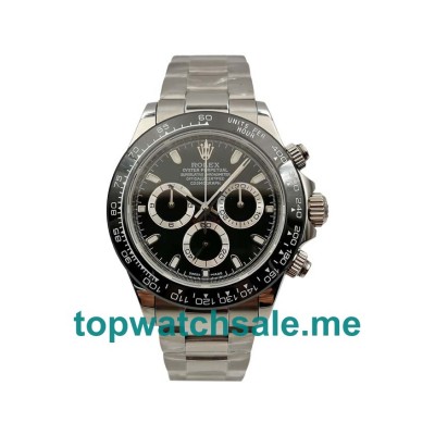 UK Cheap Rolex Daytona 116500 Replica Watches With Black Dials For Men