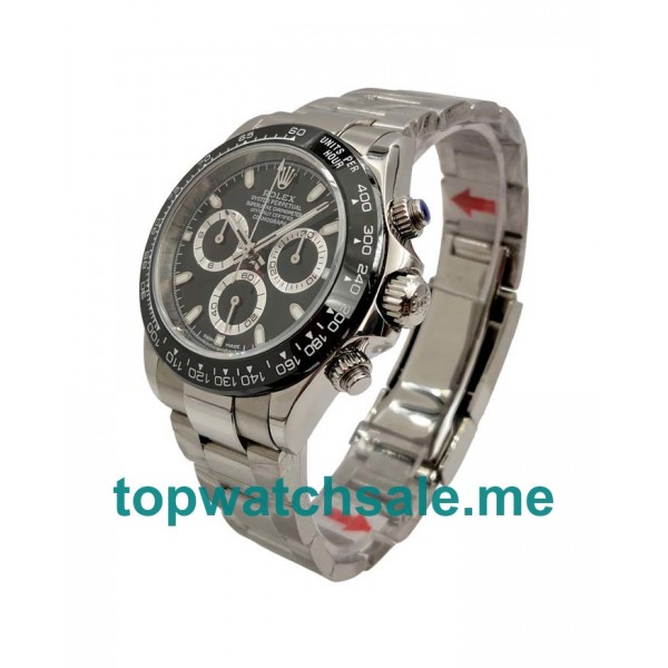 UK Cheap Rolex Daytona 116500 Replica Watches With Black Dials For Men