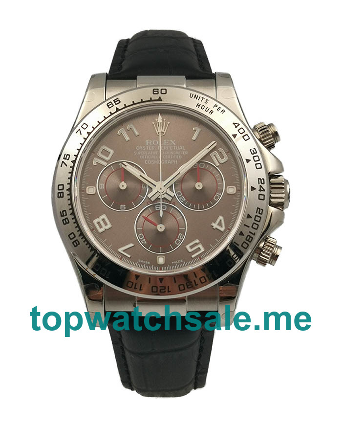 UK Best 1:1 40MM Rolex Daytona 116519 Replica Watches With Grey Dials For Men