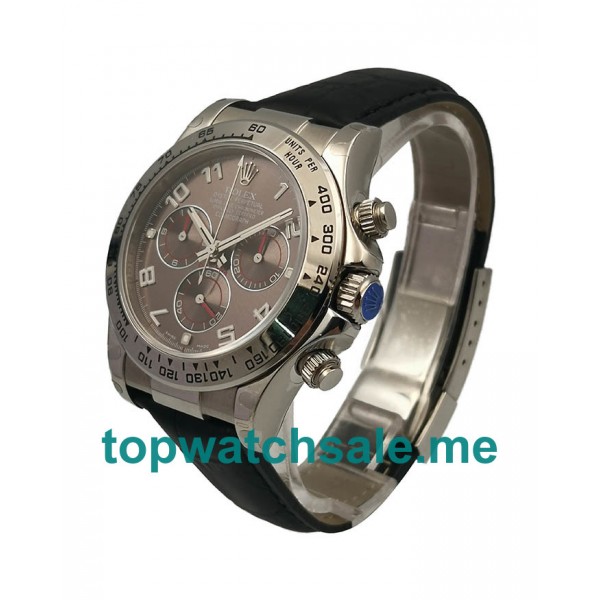 UK Best 1:1 40MM Rolex Daytona 116519 Replica Watches With Grey Dials For Men