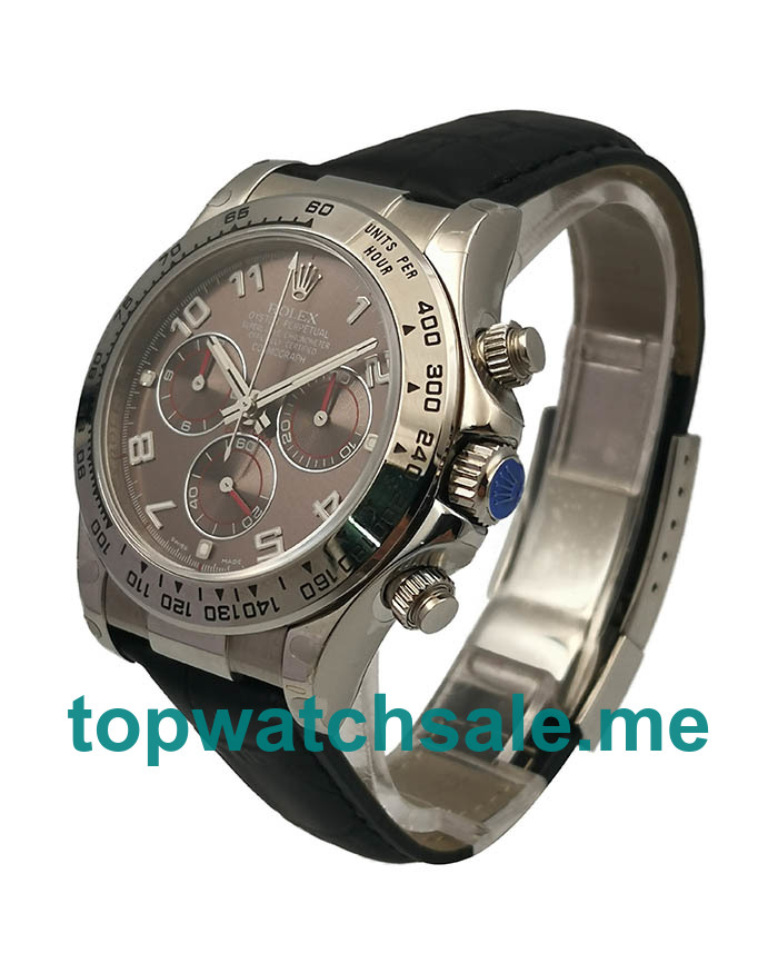 UK Best 1:1 40MM Rolex Daytona 116519 Replica Watches With Grey Dials For Men