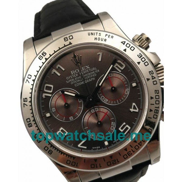 UK Best 1:1 40MM Rolex Daytona 116519 Replica Watches With Grey Dials For Men