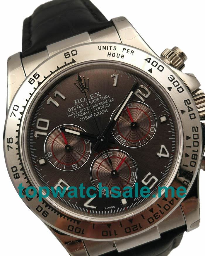 UK Best 1:1 40MM Rolex Daytona 116519 Replica Watches With Grey Dials For Men