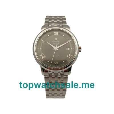 UK Swiss Made Omega De Ville 424.10.40.20.06.001 Fake Watches With Gray Dials For Sale