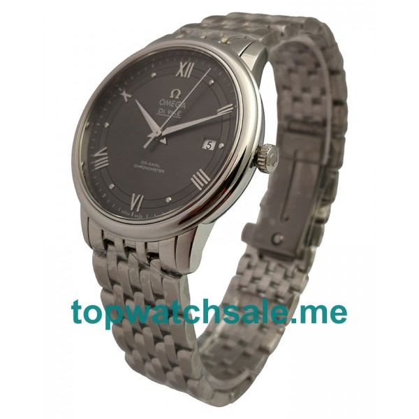 UK Swiss Made Omega De Ville 424.10.40.20.06.001 Fake Watches With Gray Dials For Sale