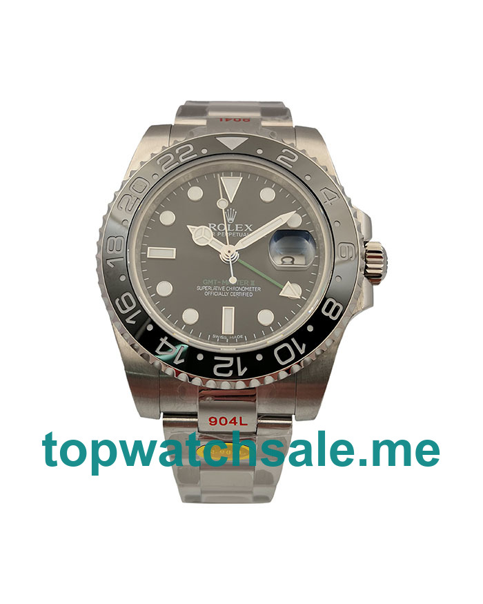 UK AAA Quality Rolex GMT-Master II 116710LN Replica Watches With Black Dials For Men