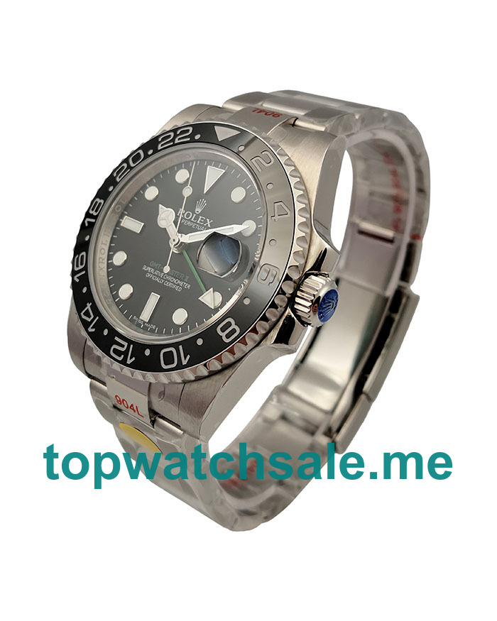 UK AAA Quality Rolex GMT-Master II 116710LN Replica Watches With Black Dials For Men