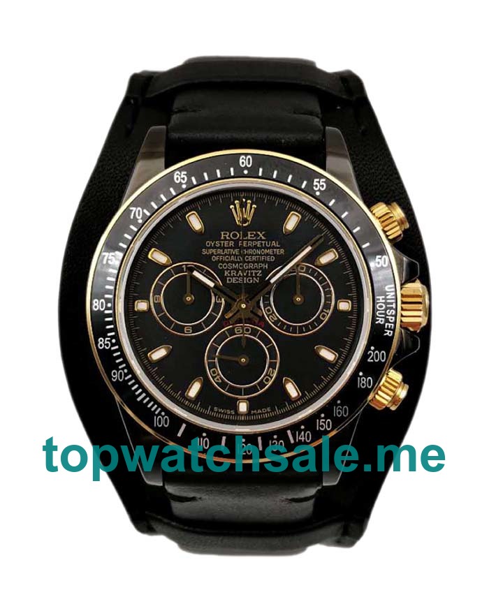 Replica Rolex Daytona Cosmograph Kravitz Design LK 01 RL Ceramic Black Dial Swiss 4130 Run 6@SEC