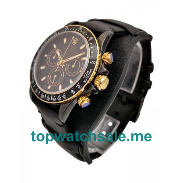 Replica Rolex Daytona Cosmograph Kravitz Design LK 01 RL Ceramic Black Dial Swiss 4130 Run 6@SEC