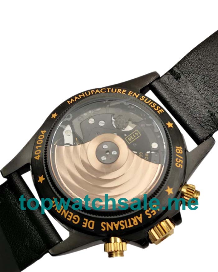 UK High Quality Replica Rolex Daytona Cosmograph Kravitz Design LK 01 RL Ceramic Black Dial Swiss 4130 Run 6@SEC
