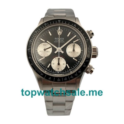 UK Best 1:1 37.5 MM Rolex Daytona 6263 Replica Watches With Black Dials For Men