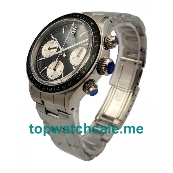 UK Best 1:1 37.5 MM Rolex Daytona 6263 Replica Watches With Black Dials For Men