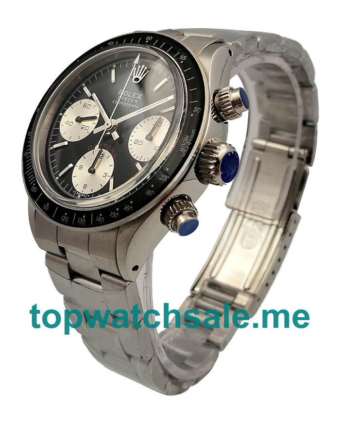 UK Best 1:1 37.5 MM Rolex Daytona 6263 Replica Watches With Black Dials For Men