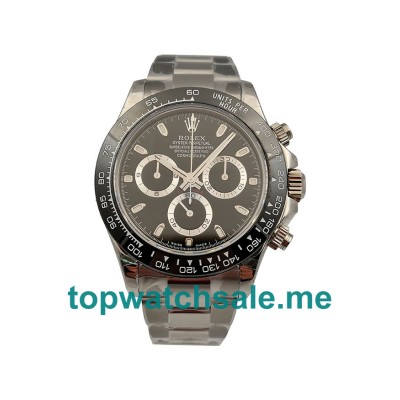 UK Top Quality Replica Rolex Daytona Cosmograph 116500LN N Stainless Steel Black Dial Swiss 4130 Run 6@SEC