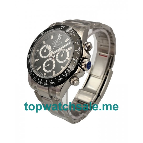 UK Top Quality Replica Rolex Daytona Cosmograph 116500LN N Stainless Steel Black Dial Swiss 4130 Run 6@SEC