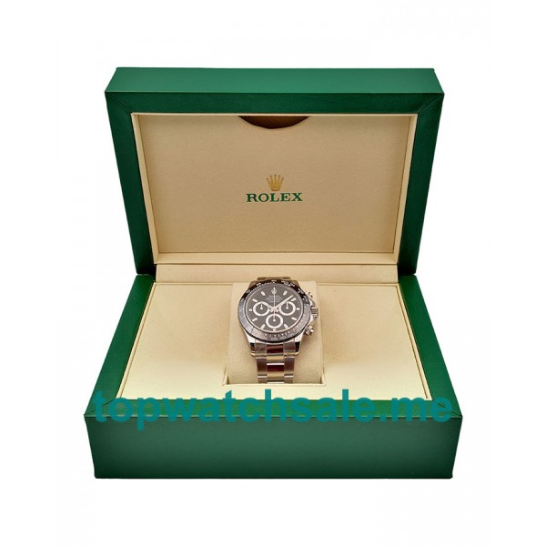 UK Top Quality Replica Rolex Daytona Cosmograph 116500LN N Stainless Steel Black Dial Swiss 4130 Run 6@SEC
