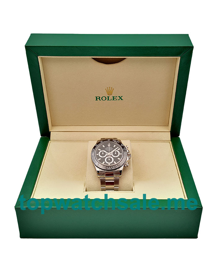 Replica Rolex Daytona Cosmograph 116500LN N Stainless Steel Black Dial Swiss 4130 Run 6@SEC