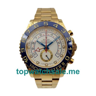 Replica Rolex Yacht-Master II 116688 JF Yellow Gold White Dial Swiss 7750