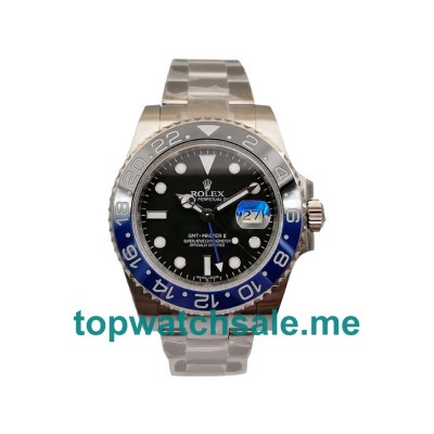 UK Swiss Made Replica Rolex GMT-Master II 116710BLNR Batman V7 Stainless Steel Black Dial Swiss 3186