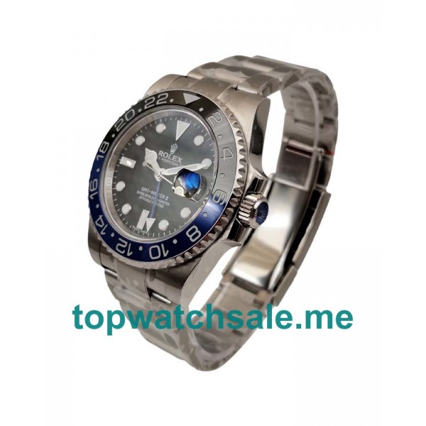UK Swiss Made Replica Rolex GMT-Master II 116710BLNR Batman V7 Stainless Steel Black Dial Swiss 3186