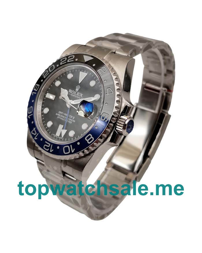 UK Swiss Made Replica Rolex GMT-Master II 116710BLNR Batman V7 Stainless Steel Black Dial Swiss 3186
