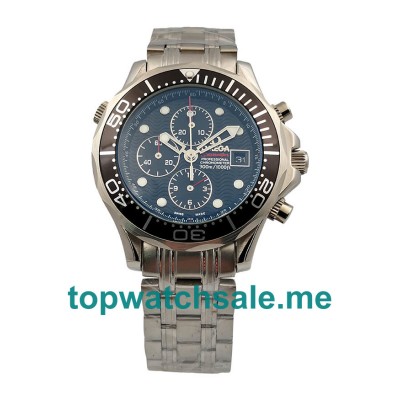 UK Best 1:1 Fake Omega Seamaster Chrono Diver 213.30.42.40.01.001 With Black Dials For Men