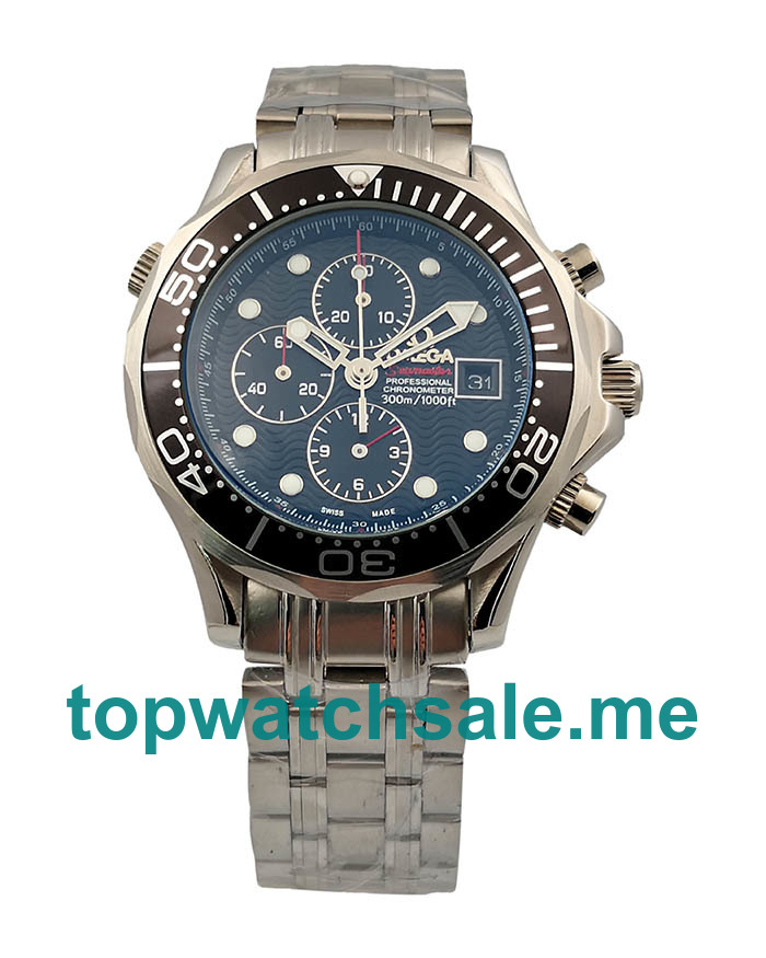 UK Best 1:1 Fake Omega Seamaster Chrono Diver 213.30.42.40.01.001 With Black Dials For Men