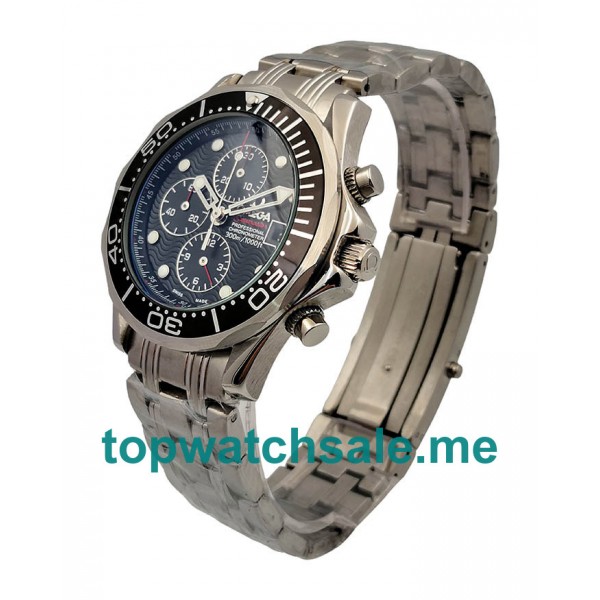 UK Best 1:1 Fake Omega Seamaster Chrono Diver 213.30.42.40.01.001 With Black Dials For Men