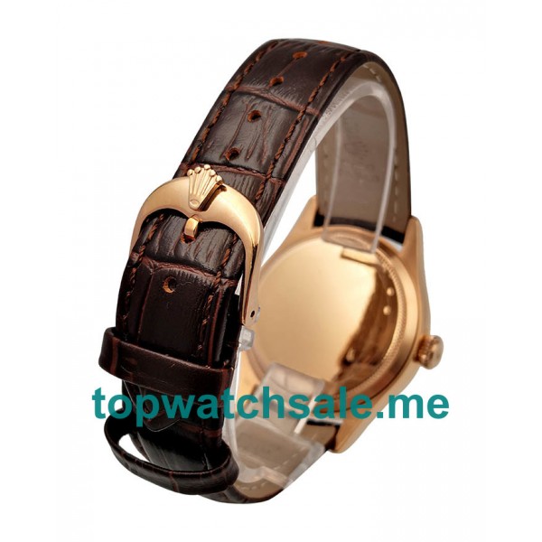 UK AAA Replica Rolex Cellini Date 50515 VF Rose Gold White Dial Dial Swiss 3165 Watches With 18K Rose Gold Cases For Sale