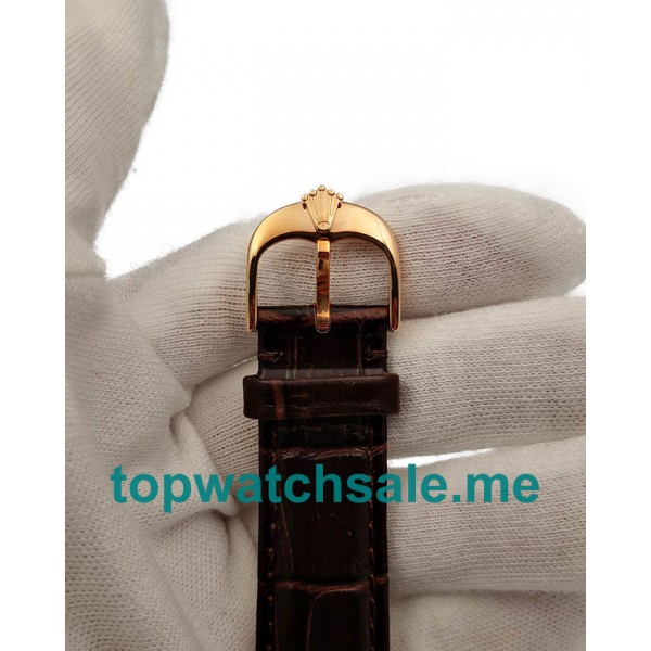 UK AAA Replica Rolex Cellini Date 50515 VF Rose Gold White Dial Dial Swiss 3165 Watches With 18K Rose Gold Cases For Sale