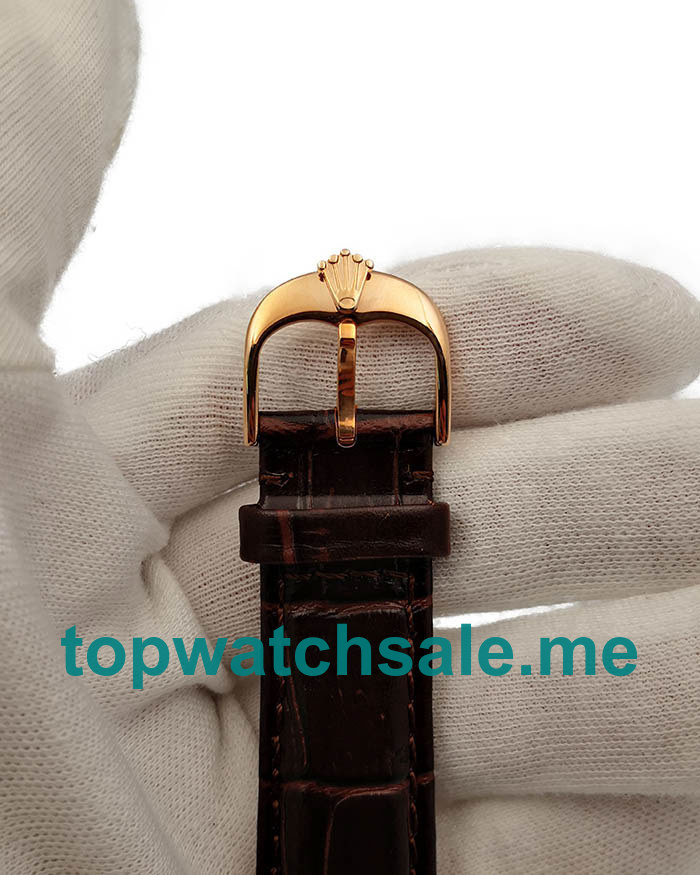 UK AAA Replica Rolex Cellini Date 50515 VF Rose Gold White Dial Dial Swiss 3165 Watches With 18K Rose Gold Cases For Sale