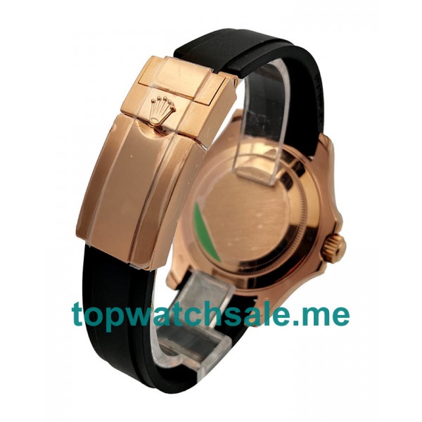 UK Swiss Movement Replica Rolex Yacht-Master 40 116655 AR Rose Gold Black Dial Swiss 3135