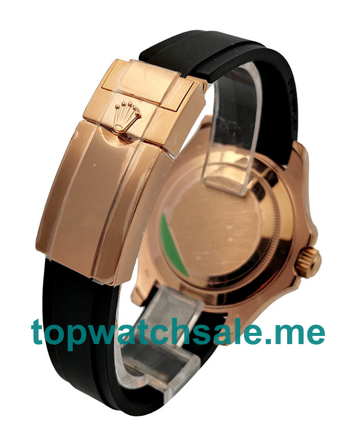 UK Swiss Movement Replica Rolex Yacht-Master 40 116655 AR Rose Gold Black Dial Swiss 3135