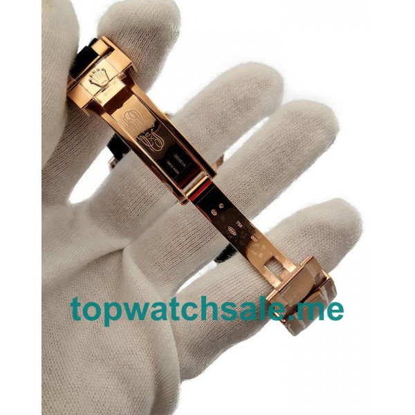 UK Swiss Movement Replica Rolex Yacht-Master 40 116655 AR Rose Gold Black Dial Swiss 3135