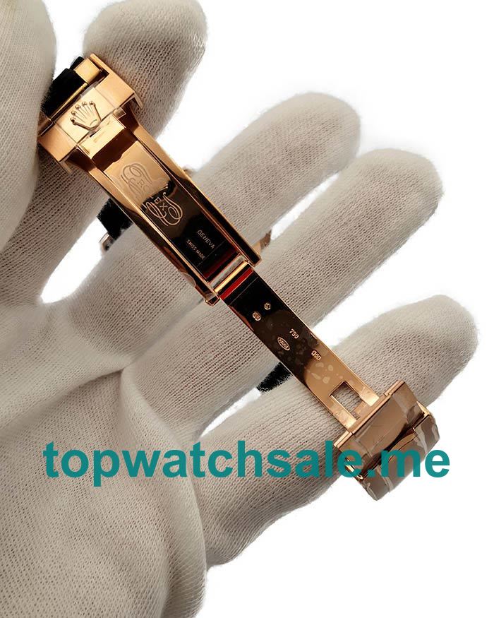 UK Swiss Movement Replica Rolex Yacht-Master 40 116655 AR Rose Gold Black Dial Swiss 3135
