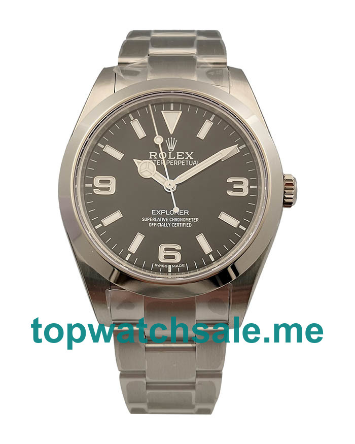 UK 40 MM AAA Quality Rolex Explorer 214270 Replica Watches With Black Dials For Sale