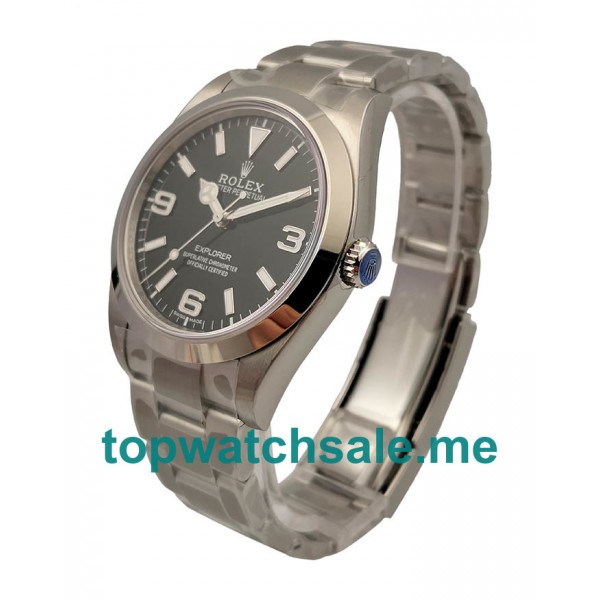 UK 40 MM AAA Quality Rolex Explorer 214270 Replica Watches With Black Dials For Sale