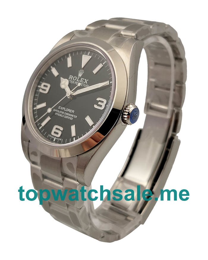 UK 40 MM AAA Quality Rolex Explorer 214270 Replica Watches With Black Dials For Sale
