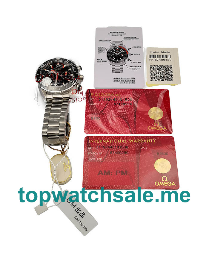 UK 1:1 Perfect Omega Seamaster Planet Ocean 215.30.46.51.01.001 Replica Watches With Black Dials 