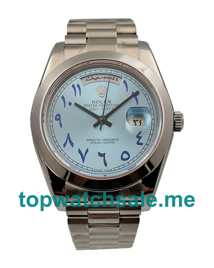UK Best 1:1 40MM Rolex Day-Date 228206 Replica Watches With Ice Blue Dials For Men